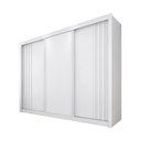 Ver imagem 2 de Guarda-Roupa 3 Portas Portas Ripadas Milano MDF Branco