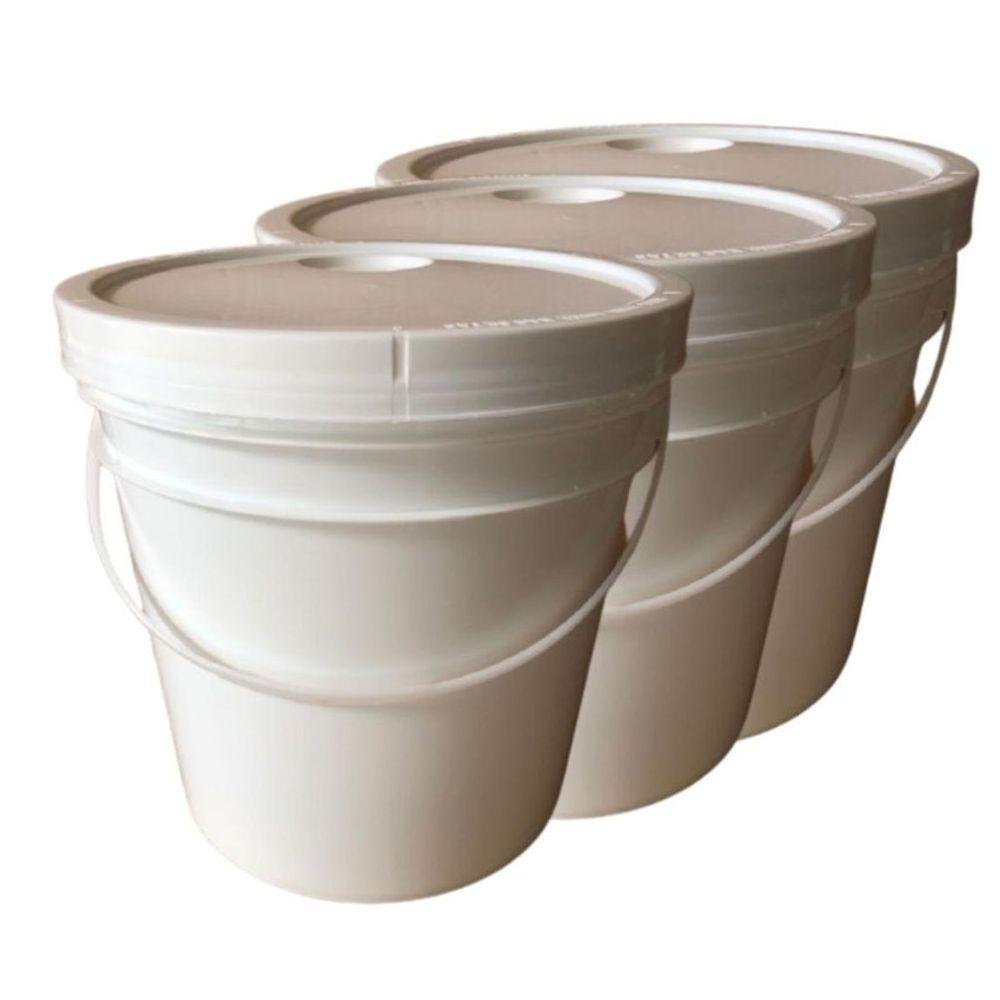 Balde Alça Plastica para Detergente 5 Litros 3 Peças - 1