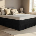 Ver imagem 1 de Saia para Cama Box Casal King Preto Elástico Duplo
