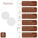 Ver imagem 6 de Conjunto Mesa Lateral de Canto Parma 65cm X 40cm X 40cm