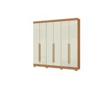 Ver imagem 1 de Roupeiro Livorno 6 Portas 2 Gavetas - Cinamomo Off White - Aramóveis