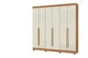 Ver imagem 1 de Roupeiro Livorno 6 Portas 2 Gavetas - Cinamomo Off White - Aramóveis