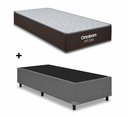 Ver imagem 1 de Cama Box Base Solteiro Cinza Colchao Fit D33 Espuma 88x188 - Ortobom