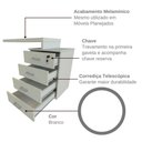 Ver imagem 4 de Escrivaninha para Escritório e Home Office com 4 Gavetas