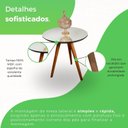 Ver imagem 4 de Mesa de Apoio Lateral 100% MDF 45cm x 45cm x 62cm Esmeralda Preto