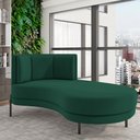 Ver imagem 2 de Sofá Chaise Longue Sala de Estar Living Lucca Direito D02 Veludo Verde C-303 - Lyam Decor