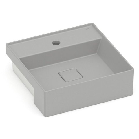 Cuba de Semi Encaixe 40x40cm com Mesa T10 Roca Cinza/Stone