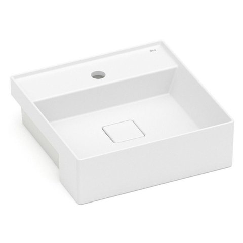 Cuba de Semi Encaixe 40x40cm com Mesa T10 Roca Branco/Blanco Mate