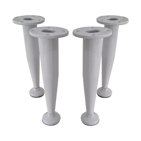 Pé Leve Cônico Regulável 15cm Branco 4 Unidades
