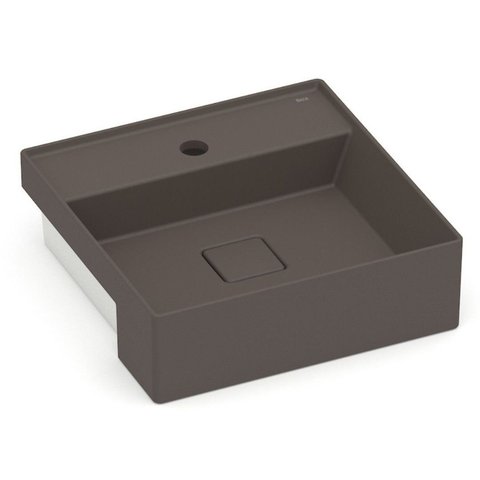 Cuba de Semi Encaixe 40x40cm com Mesa T10 Roca Marrom/Café