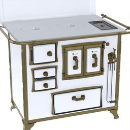 Fogao a Lenha N 2 Renaissance Chapa de Aluminio Branco Cald Se - 3