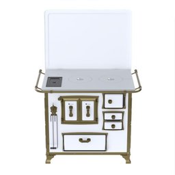 Fogao a Lenha N 2 Renaissance Chapa de Aluminio Branco Cald Se - 5