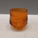 Ver imagem 6 de Castiçal Decorativo de Vidro Âmbar 8x8x8cm Porta Vela Mesa Jantar Decoração Sala