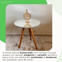 Ver imagem 6 de Mesa de Apoio Lateral 100% MDF 50cm x 50cm x 62cm Esmeralda Branco