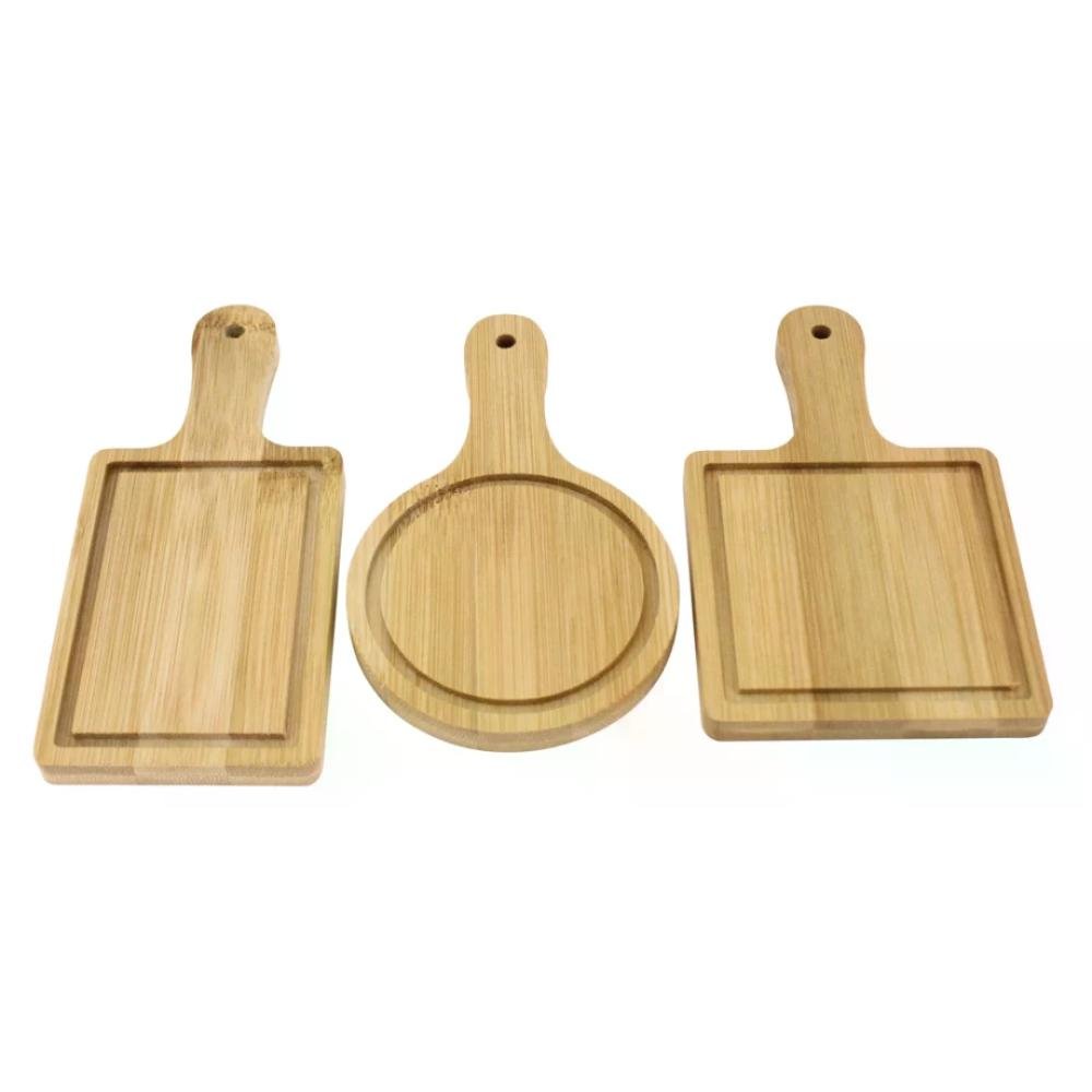 Jogo de 3 mini tabuas para corte em bambu L28xP17xA2,2cm - 1