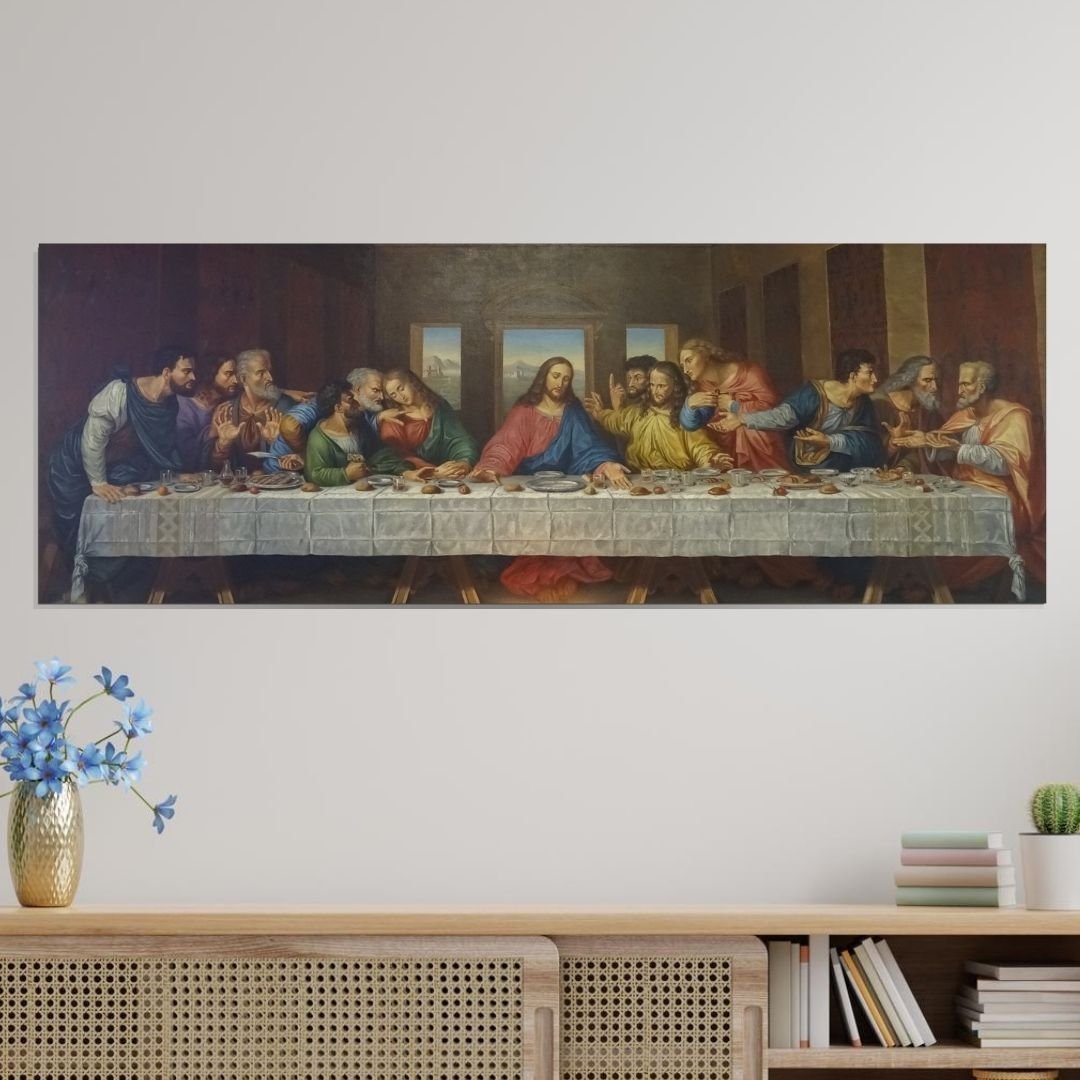 Quadro Decorativo - A Santa Ceia - 140x50cm - 4