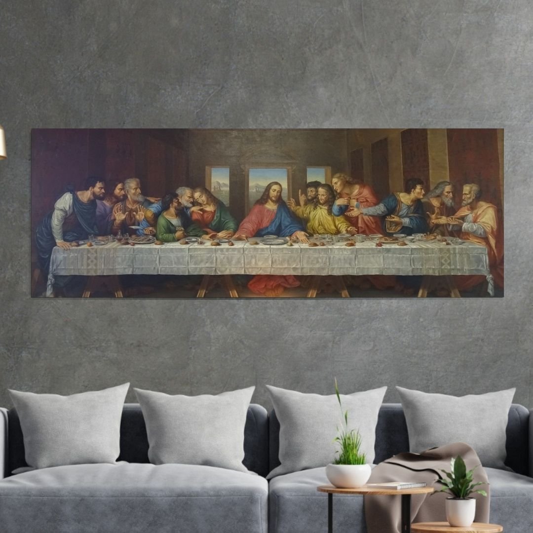 Quadro Decorativo - A Santa Ceia - 140x50cm - 5