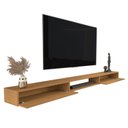 Ver imagem 5 de Rack Suspenso Aloe 2.2 para TV até 85 Polegadas 100% MDF com 2 Portas Nature Amadeirado Yescasa