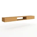 Ver imagem 2 de Rack Suspenso 218cm para TV até 85 Polegadas 100% MDF com 2 Portas  Marrom Aloe Espresso Móveis