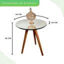 Ver imagem 3 de Mesa de Apoio Lateral 100% MDF 45cm x 45cm x 52cm Esmeralda Preto