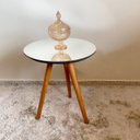 Ver imagem 1 de Mesa de Apoio Lateral 100% MDF 45cm x 45cm x 52cm Esmeralda Preto