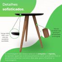 Ver imagem 4 de Mesa de Apoio Lateral 100% MDF 45cm x 45cm x 52cm Esmeralda Preto
