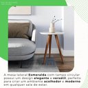 Ver imagem 6 de Mesa de Apoio Lateral 100% MDF 45cm x 45cm x 50cm Esmeralda Branco