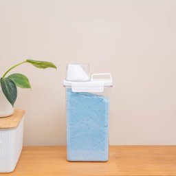 Porta Sabão em Pó 2,3l Transparente com Copo Dosador e Trava - Oikos - 5
