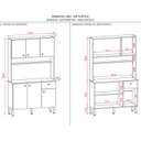 Ver imagem 4 de Armário de Cozinha 6 Portas 1 Gaveta - Style Bege/Freijó/Vanilla/Cp-Ripado