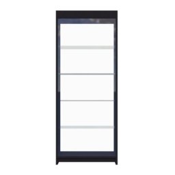 Prateleira Vidro Vitrine Preto 185x64x32cm - Deep - 1