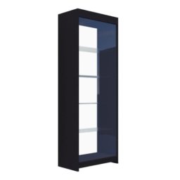 Prateleira Vidro Vitrine Preto 185x64x32cm - Deep - 2
