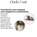 Ver imagem 3 de 4 Suportes Mão Francesa 15cm Fixador de Pare Design Moderno Embutido em L Preto