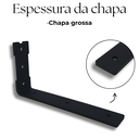 Ver imagem 7 de 4 Suportes Mão Francesa 15cm Fixador de Pare Design Moderno Embutido em L Preto
