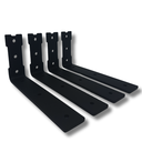 Ver imagem 1 de 4 Suportes Mão Francesa 15cm Fixador de Pare Design Moderno Embutido em L Preto