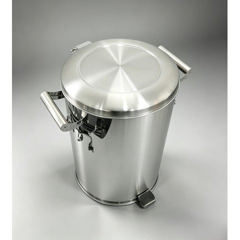 Lixeira com Pedal e Alça Aço Inoxidável 50 Litros