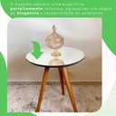 Ver imagem 5 de Mesa de Apoio Lateral 100% MDF 50cm x 50cm x 52cm Esmeralda Preto