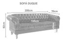 Ver imagem 5 de Namoradeira Duque Chest 3 Lug Courano Preto