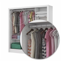 Guarda-roupa Casal Modulado 4 Portas Santiago 3 Portas Premium 5 Gaveta com Espelho - 8