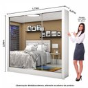 Ver imagem 6 de Guarda-Roupa Casal Modulado 4 Portas Santiago 3 Portas Premium 5 Gaveta com Espelho Branco
