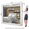 Guarda-roupa Casal Modulado 4 Portas Santiago 3 Portas Premium 5 Gaveta com Espelho - 6