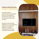 Ver imagem 3 de Kit 10 Placas Madeira Painel Ripado Imbuia em Mdf Autocolante 15x53 Cm