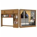 Ver imagem 2 de Guarda-Roupa Casal Modulado 4 Portas Santiago 3 Portas Premium 5 Gaveta com Espelho Marrom/Cinamomo
