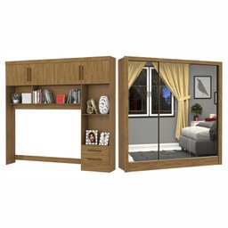 Guarda-roupa Casal Modulado 4 Portas Santiago 3 Portas Premium 5 Gaveta com Espelho - 3