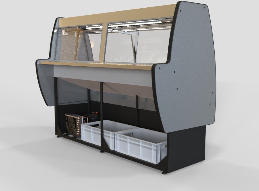 BALCAO EXPOSITOR ACOUGUE 1.80MT TENDAL INOX 220V ORMIFRIO - 2