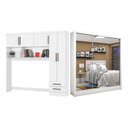Ver imagem 2 de Guarda-Roupa Casal Modulado 5 Portas Santiago 3 Portas Premium 5 Gaveta com Espelho Branco