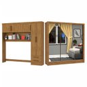 Ver imagem 2 de Guarda-Roupa Casal Modulado 5 Portas Santiago 3 Portas Premium 5 Gaveta com Espelho Marrom/Cinamomo