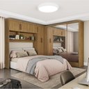 Ver imagem 1 de Guarda-Roupa Casal Modulado 5 Portas Santiago 3 Portas Premium 5 Gaveta com Espelho Marrom/Cinamomo