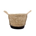 Ver imagem 3 de Cesto de Fibra Natural Seagrass Com Fundo Preto 24,5x31x33 cm - D’Rossi