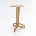 Ver imagem 2 de Mesa Jantar Tapes Redonda Nacional Móveis 90cm (larg) Base Madeira Amêndoa Tampo Madeira Vidro Branc
