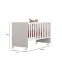 Ver imagem 4 de Jogo de Jogo de Quarto Infantil Old Clean Mdf Roupeiro + Cômoda + Berço C/ Colchão